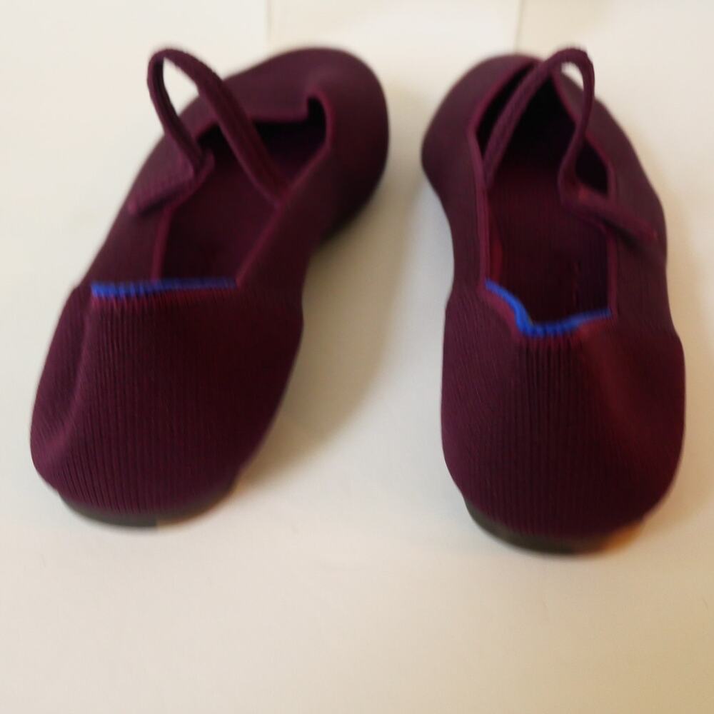 Rothy's Women's 6 Flats Max Square Mary Jane Plum Purple Shoes NEW - Picture 3 of 10